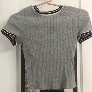 Grey collared tank